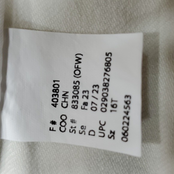 Wynne Denim white jeans women's size 16 Tall straight leg high rise stretch - Picture 8 of 8